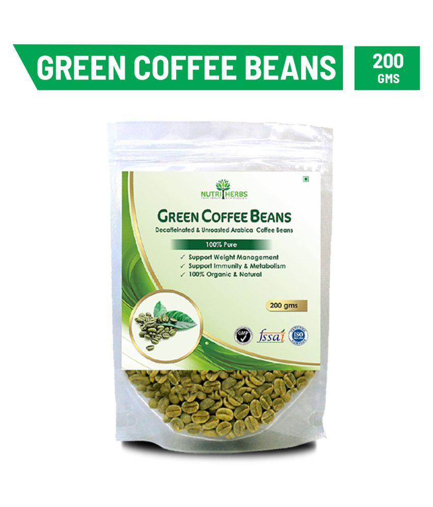 Nutriherbs Green Coffee Beans Decaffeinated & Unroasted Arabica Coffee
