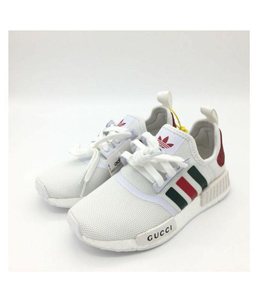 Adidas 2018 NMD R1 GUCCI Running Shoes White Buy Online