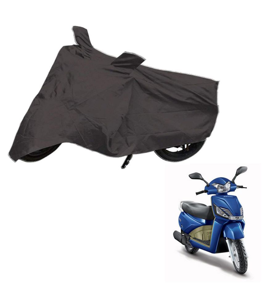     			AutoRetail Dust Proof Two Wheeler Polyster Cover for Mahindra Gusto (Mirror Pocket, Grey Color)
