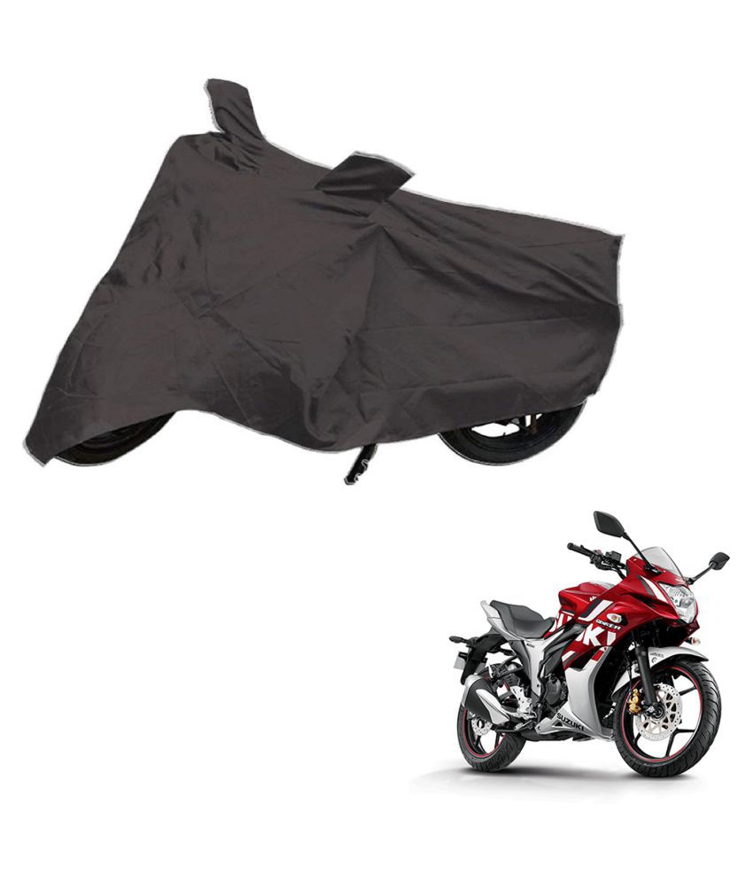     			AutoRetail Dust Proof Two Wheeler Polyster Cover for Suzuki Gixxer SF (Mirror Pocket, Grey Color)