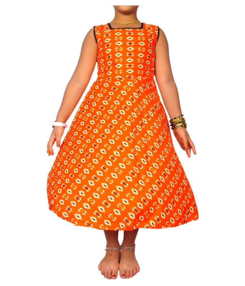 pochampally long frocks online