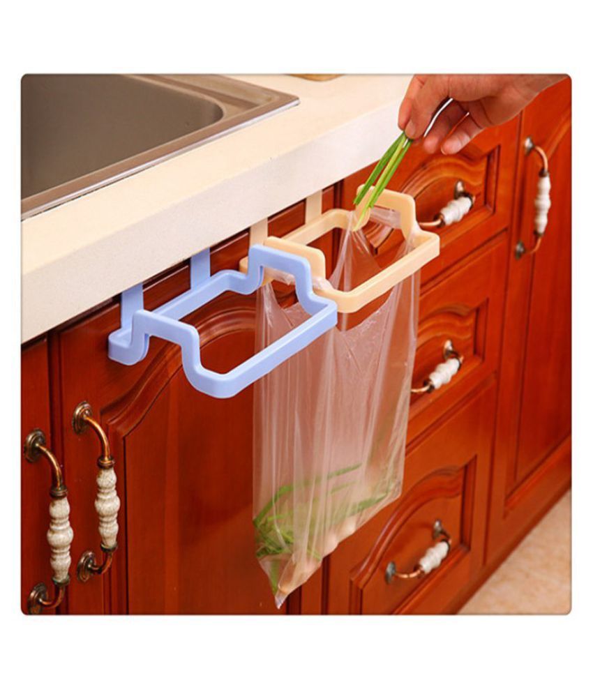 Kitchen Garbage Hanging Bag Plastic Cabinet Door Organizer ...