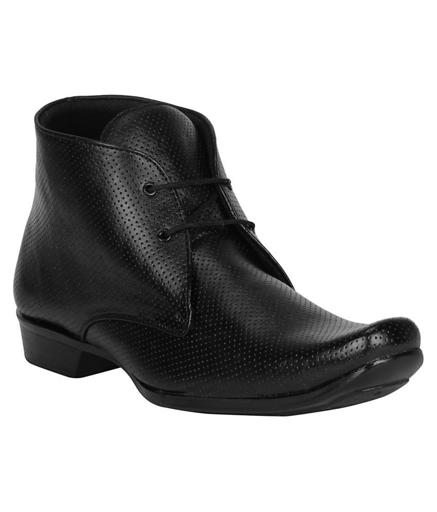 kraasa black formal shoes