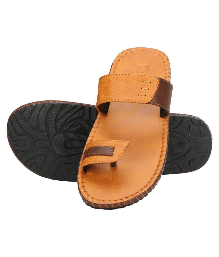 mens tan slides