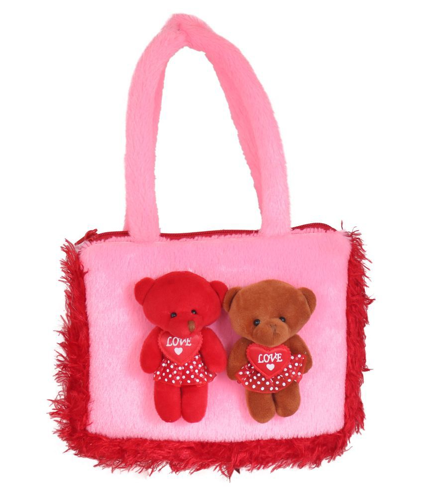     			Tickles Cute Teddy Soft Hand Purse Hand Purse Bag for Kids Girls B376 22cm