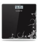 Healthgenie Electronic Digital Weighing Machine Bathroom Personal Weighing Scale-Black Pattern Black