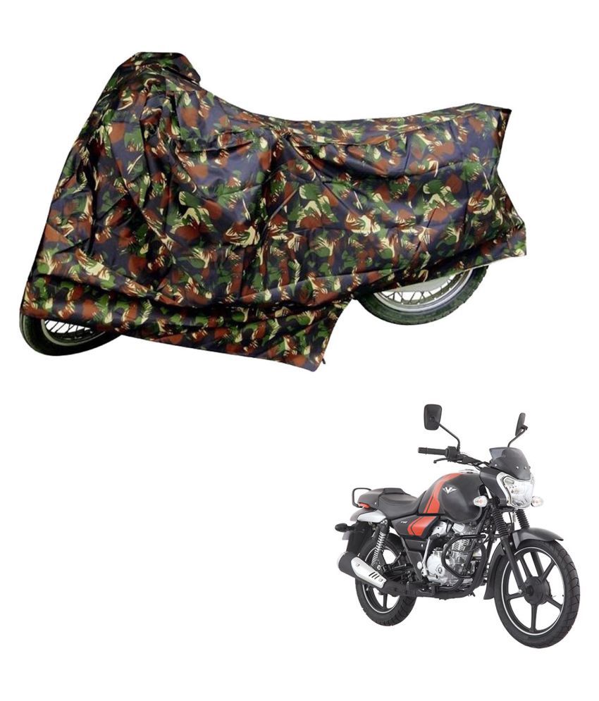     			AutoRetail Dust Proof Two Wheeler Polyster Cover for Bajaj V12 (Mirror Pocket, Jungle Color)