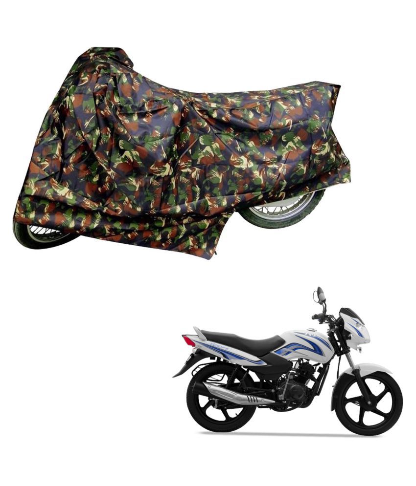     			AutoRetail Dust Proof Two Wheeler Polyster Cover for TVS Star Sport (Mirror Pocket, Jungle Color)