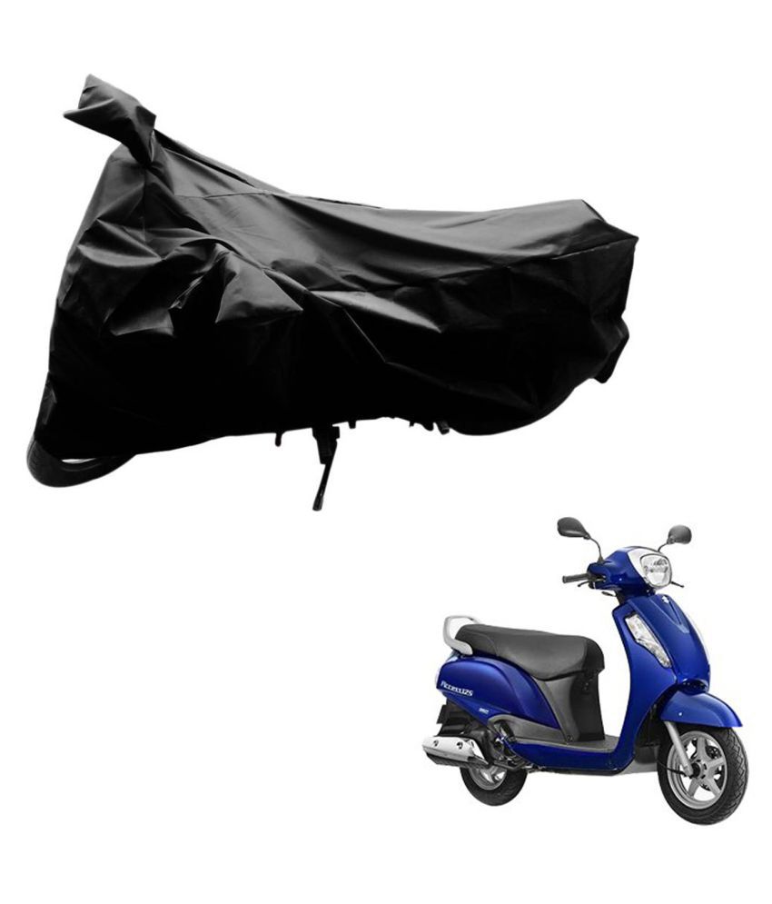     			AutoRetail Dust Proof Two Wheeler Polyster Cover for Suzuki Access (Mirror Pocket, Black Color)