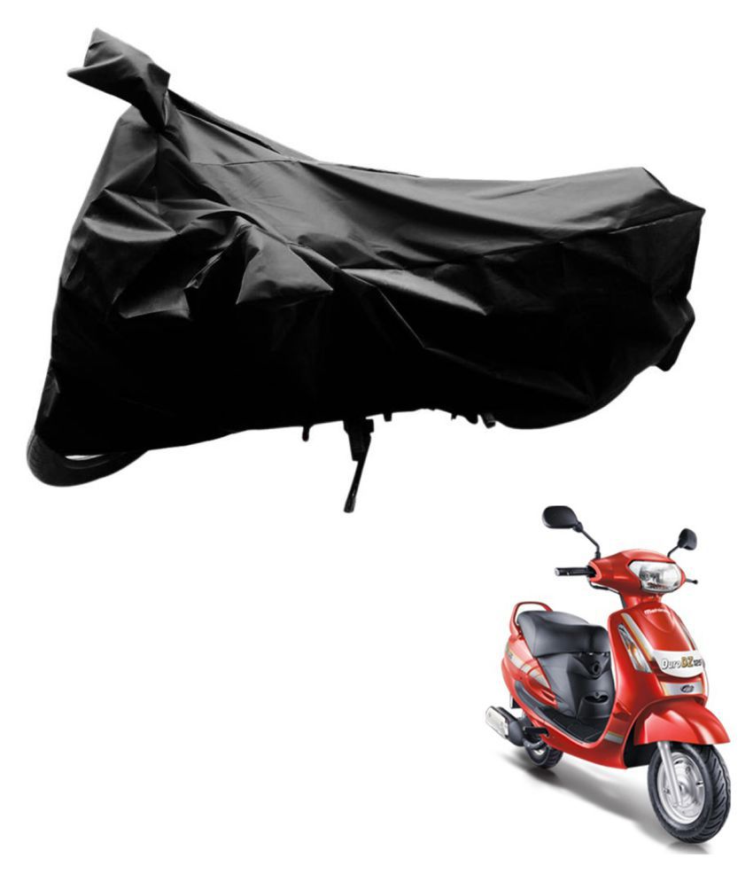     			AutoRetail Dust Proof Two Wheeler Polyster Cover for Mahindra Duro DZ (Mirror Pocket, Black Color)