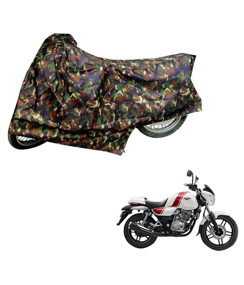     			AutoRetail Dust Proof Two Wheeler Polyster Cover for Bajaj V15 (Mirror Pocket, Jungle Color)