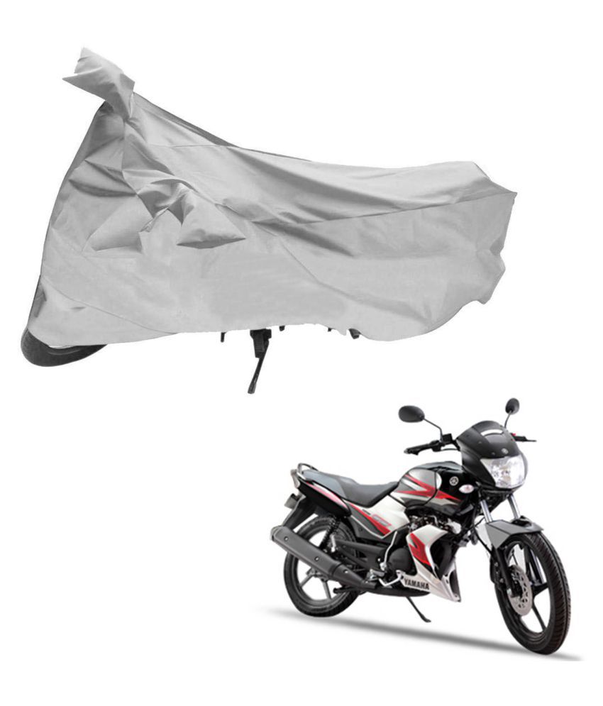     			AutoRetail Dust Proof Two Wheeler Polyster Cover for Yamaha SS 125 (Mirror Pocket, Silver Color)