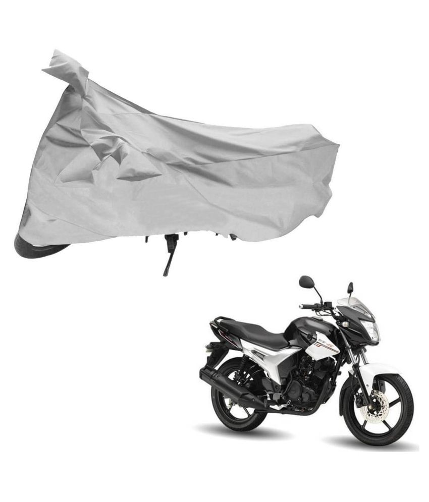     			AutoRetail Dust Proof Two Wheeler Polyster Cover for Yamaha SZ-R (Mirror Pocket, Silver Color)