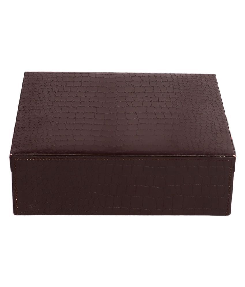 Jhola Basta Crocodile Finish Faux PU Watch Box For 8 Watches - Buy ...