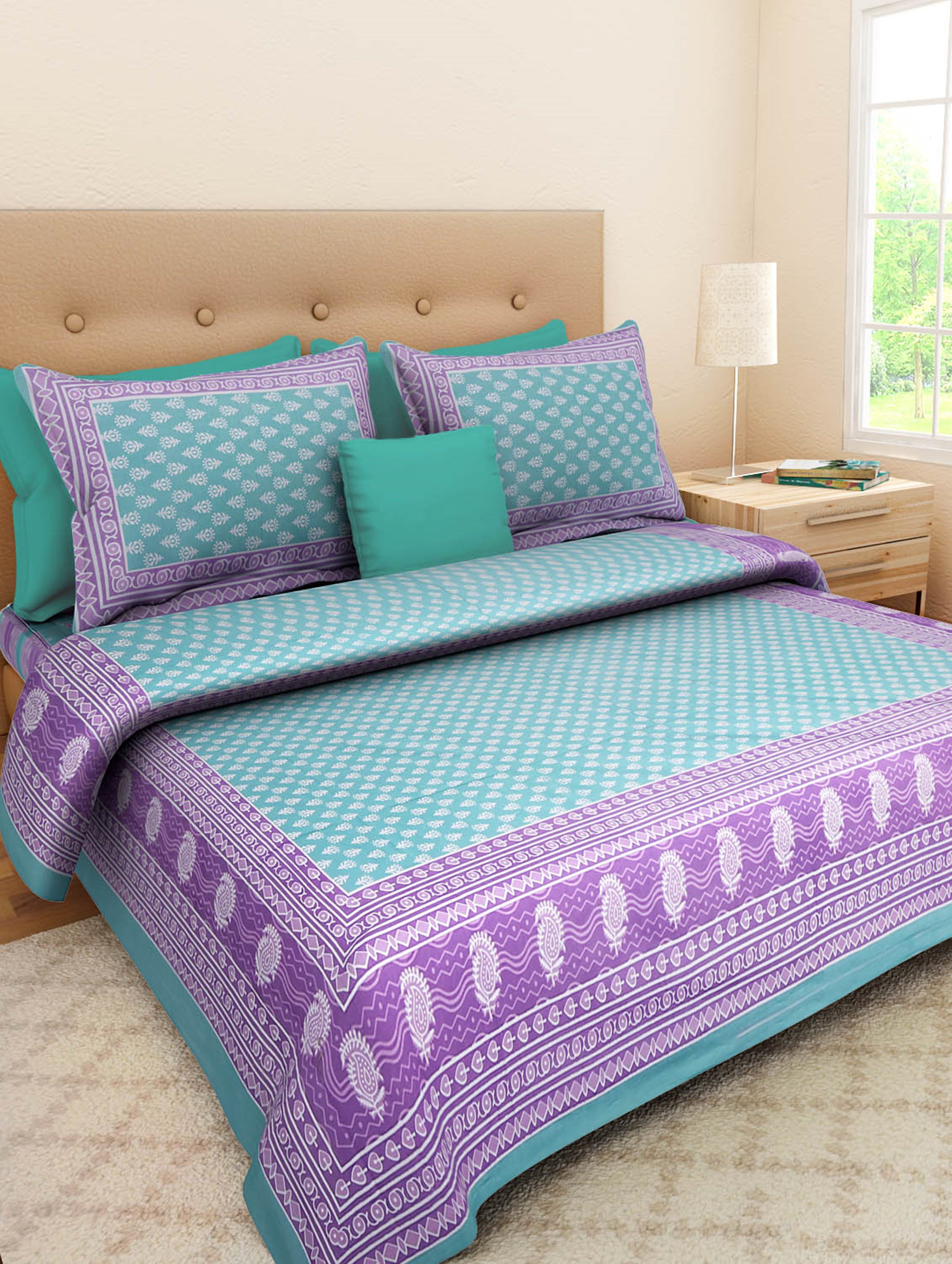Frionkandy Cotton Double Bedsheet with 2 Pillow Covers Buy Frionkandy