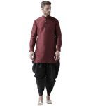 Deyann Maroon Silk Blend Dhoti Kurta Set