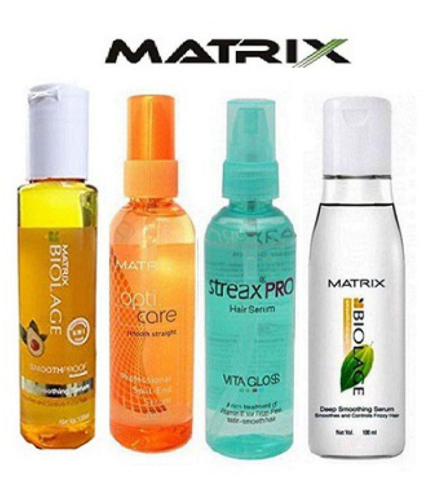 Matrix Opti Care & Streax Hair Serum 400 ml Pack of 4: Buy Matrix Opti Care  & Streax Hair Serum 400 ml Pack of 4 at Best Prices in India - Snapdeal