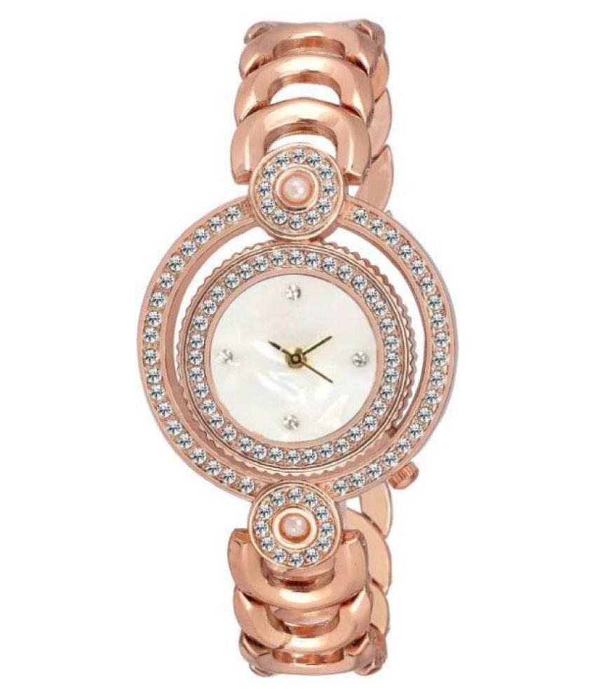 ROSE GOLD CHAIN ANALOG WATCH FOR WOMAN Price in India: Buy ROSE GOLD ...