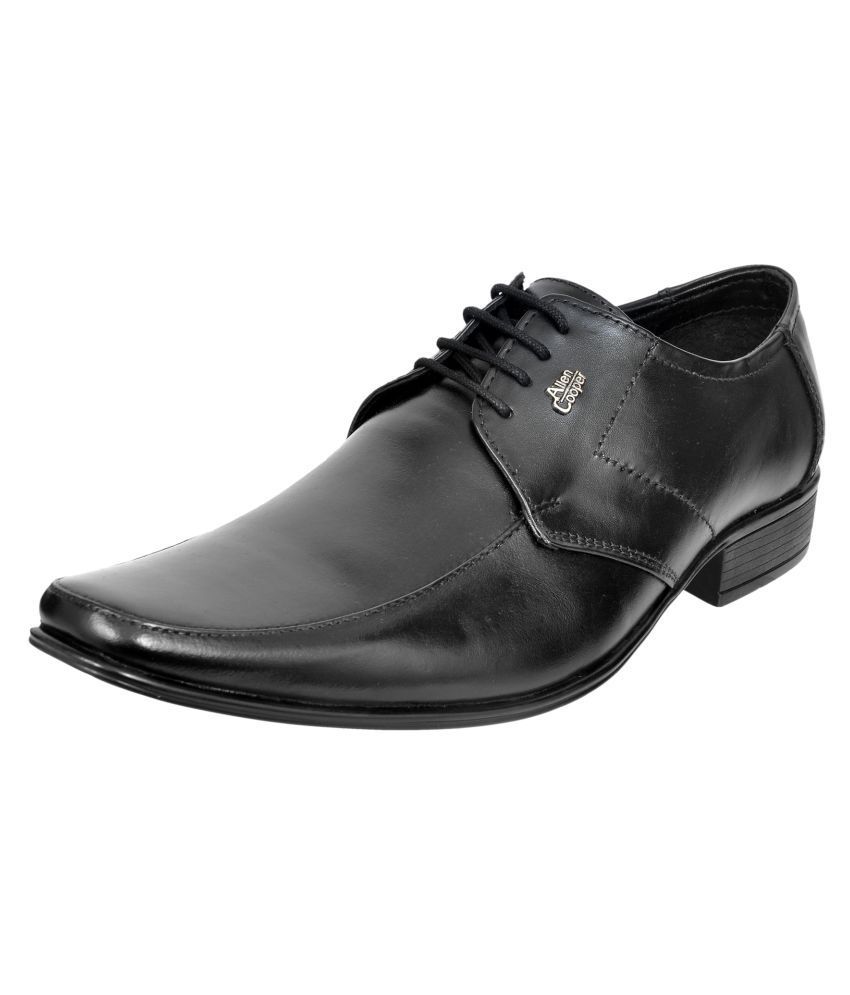 Allen Cooper Genuine Leather Black Formal Shoes Price in India- Buy ...