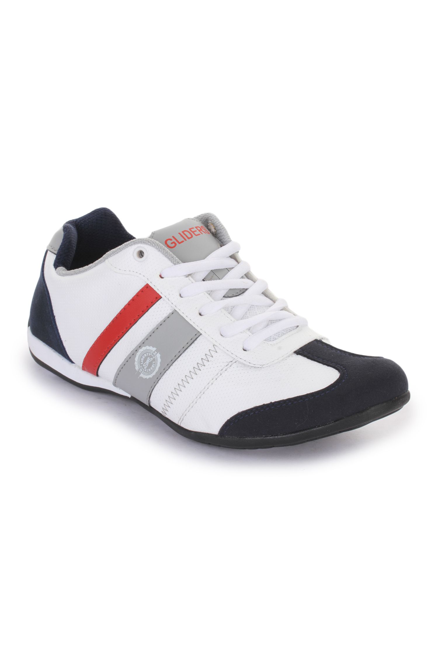     			Liberty Force10 White Casual Shoes