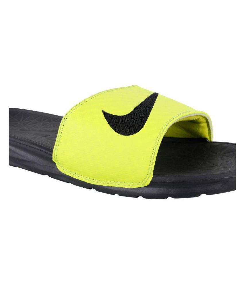 nike yellow slides