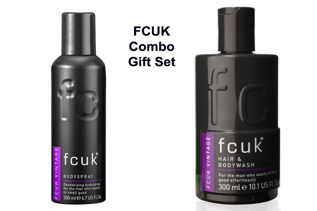 FCUK Vintage Hair & BodyWash 300m & Vintage BodySpray 200m Body Wash