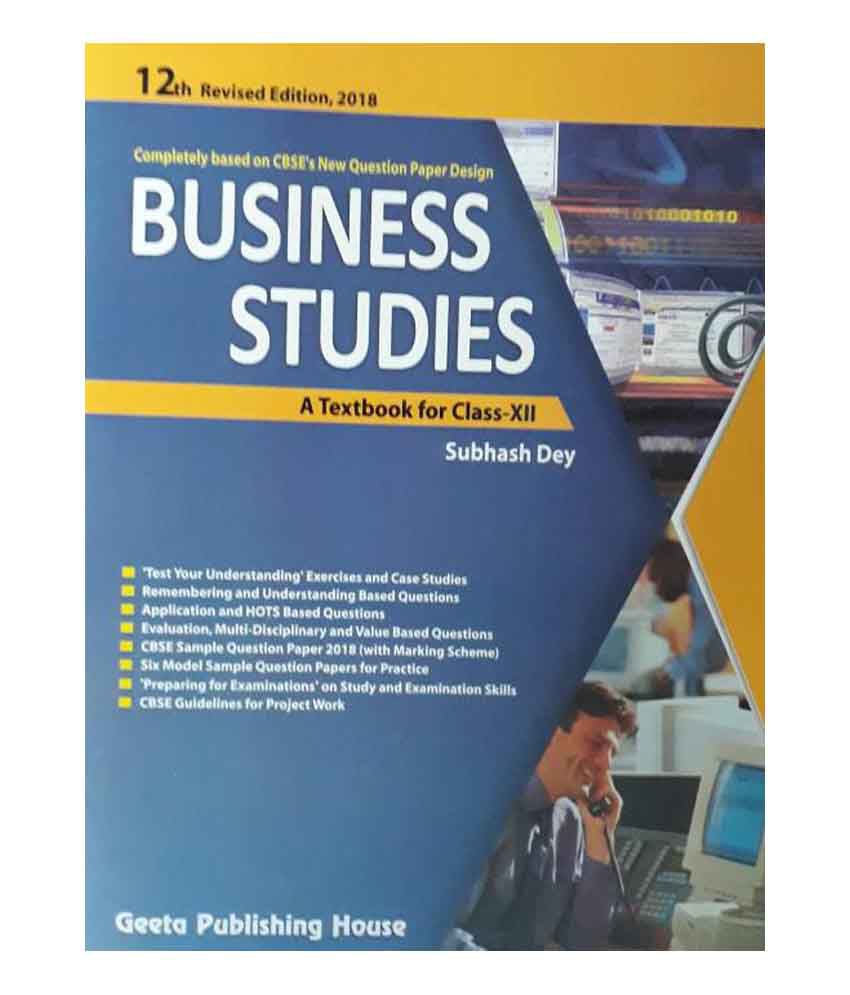 Business Studies (A Textbook For Class Xii) (Subhash Dey) Buy Business