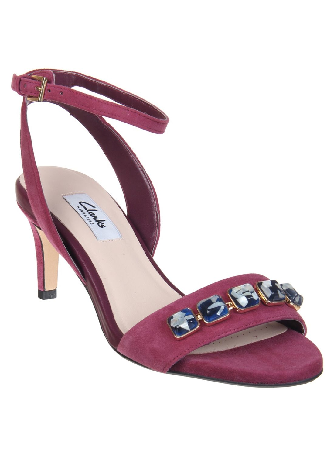 clarks purple heels