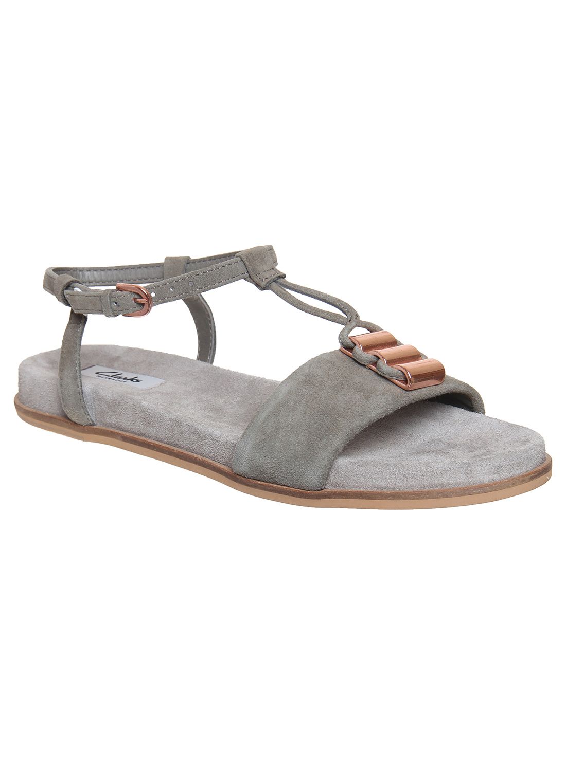 clarks grey flats