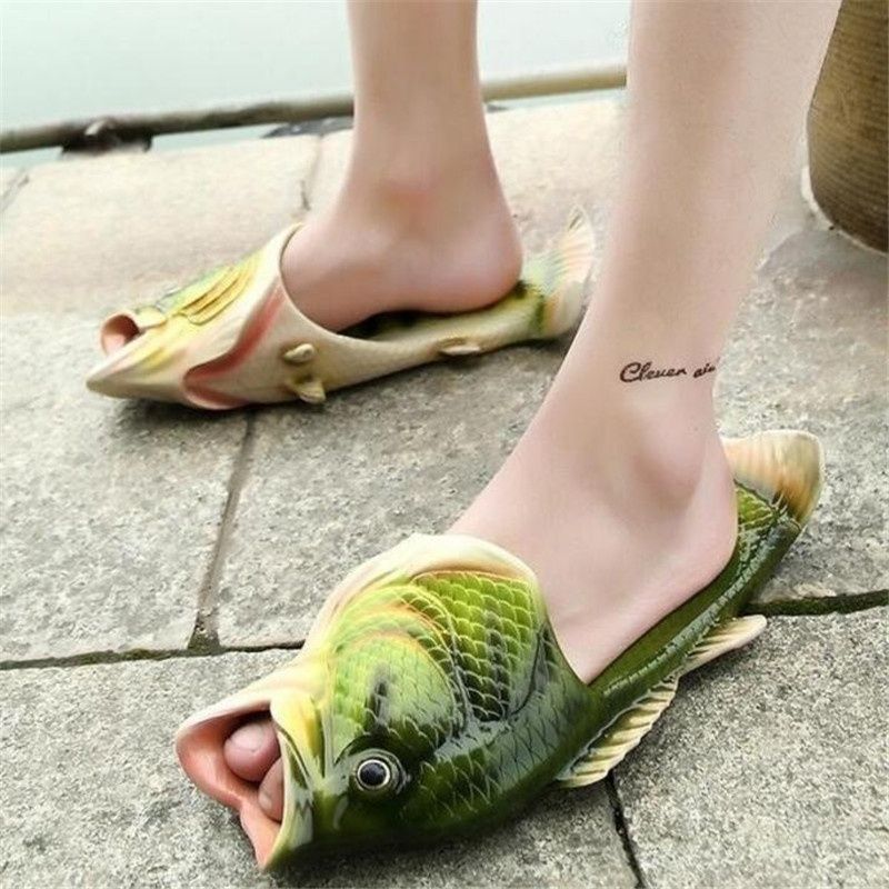 novelty fish slippers