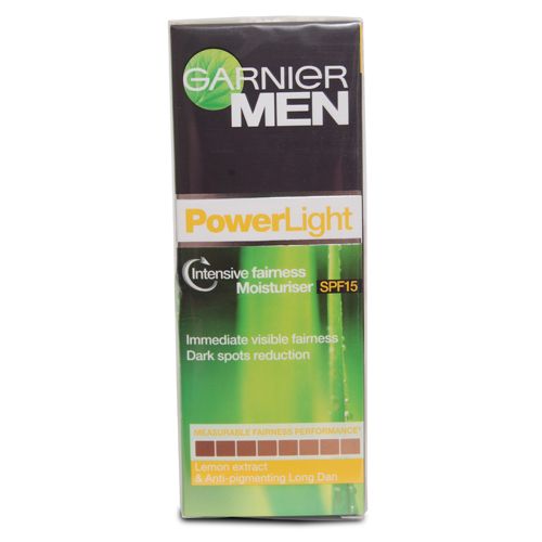 garnier men power light fairness moisturiser spf 15