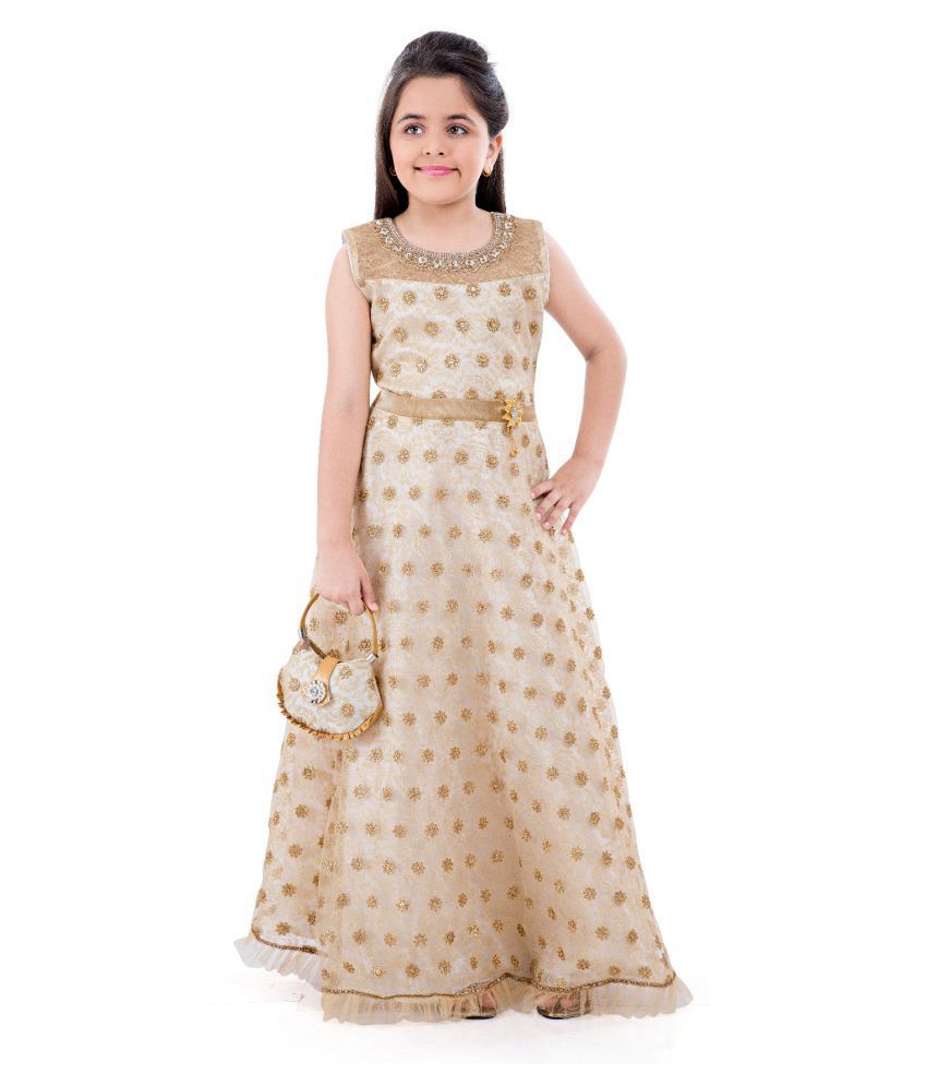 cream coloured gown