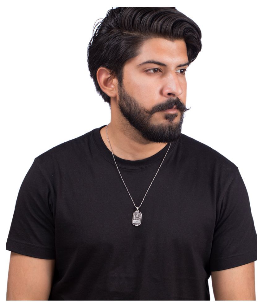 Dare Indian Army Oxidized Silver Plated Pendant From Squad For Men