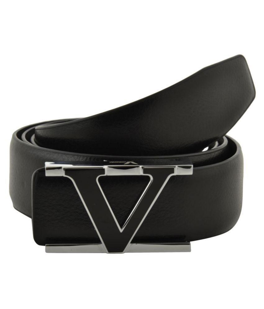 VERSARIO ITALY Black Leather Formal Belt - Pack of 1: Buy Online at Low ...