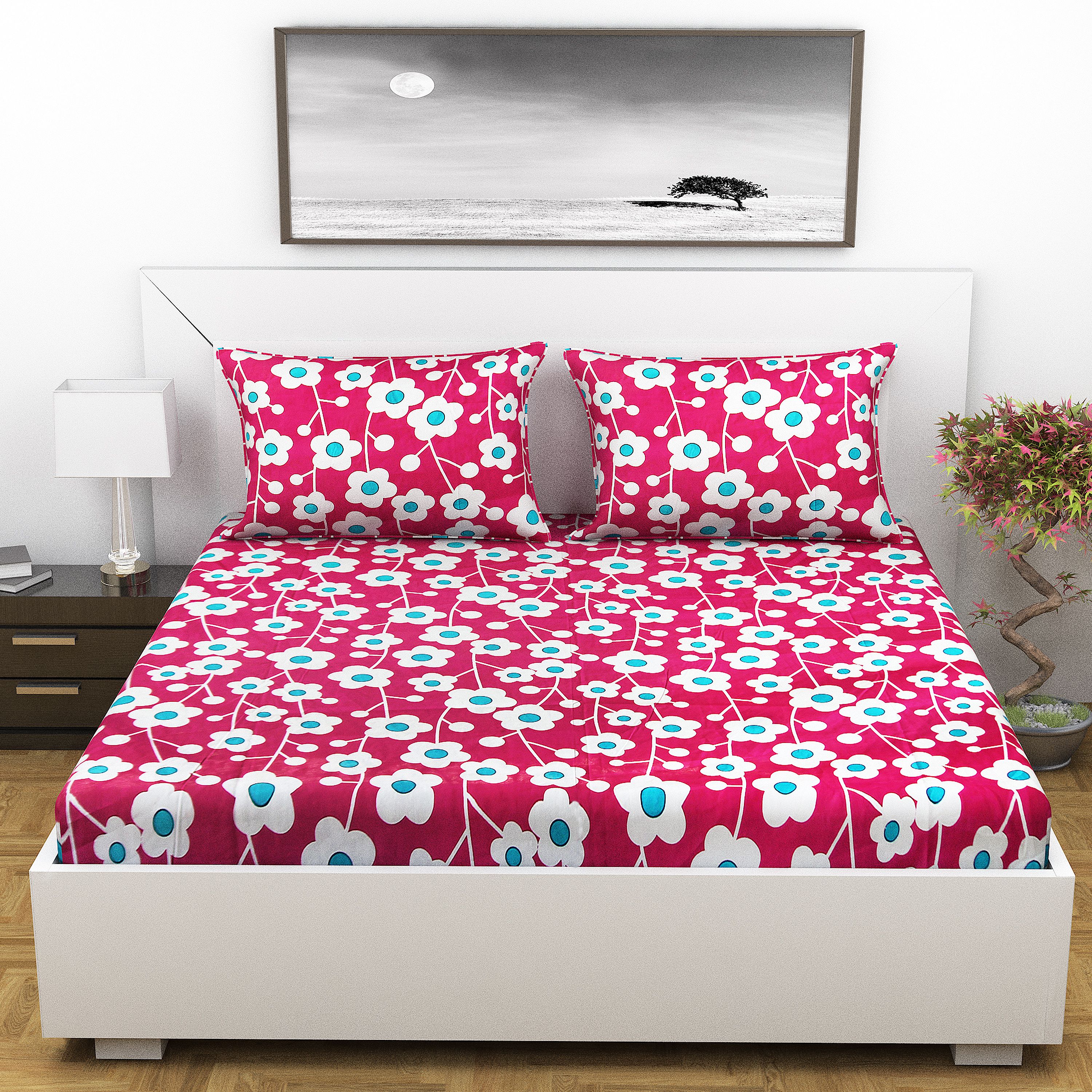 Indiana Home Cotton Double Bedsheet with 2 Pillow Covers Buy Indiana