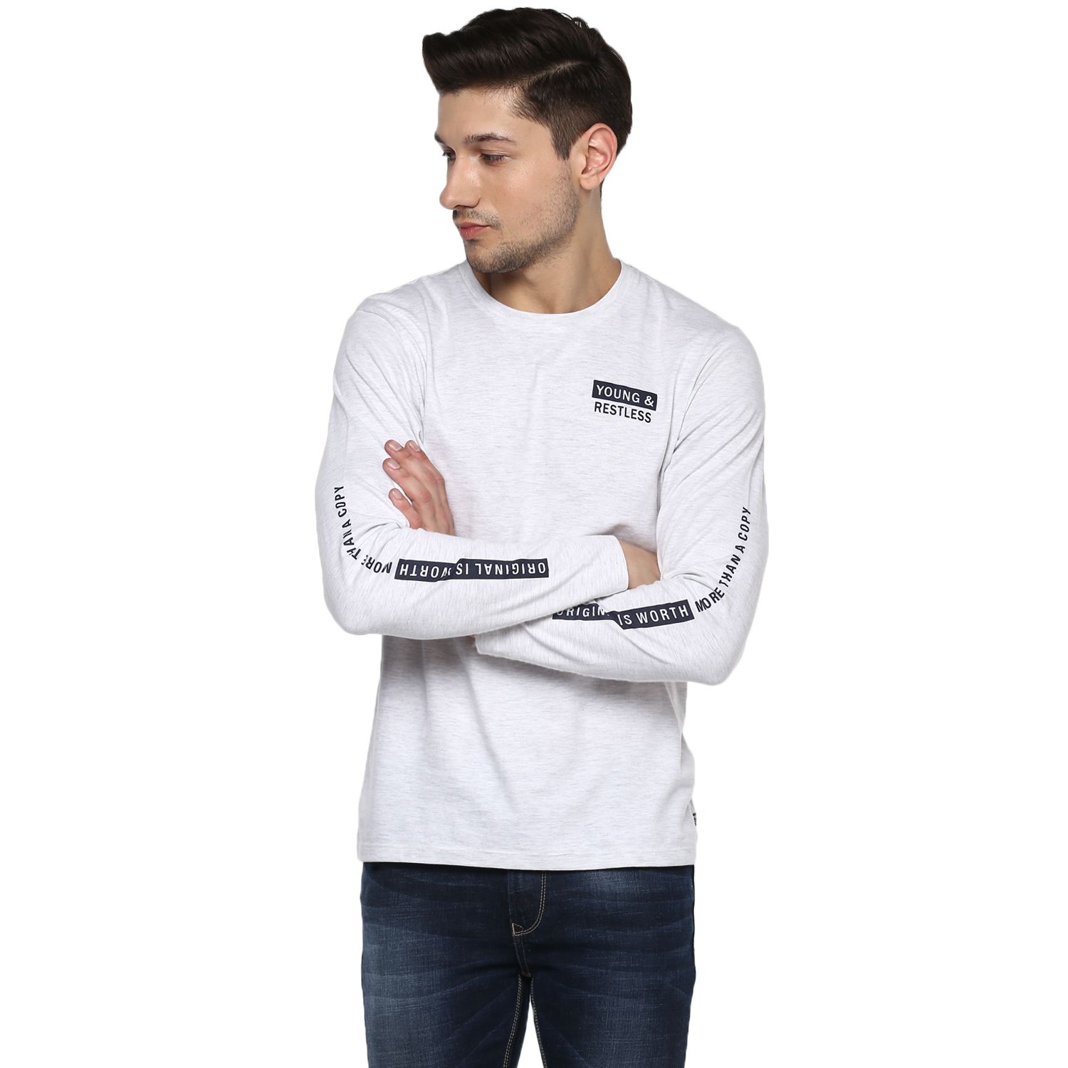 spykar t shirt white