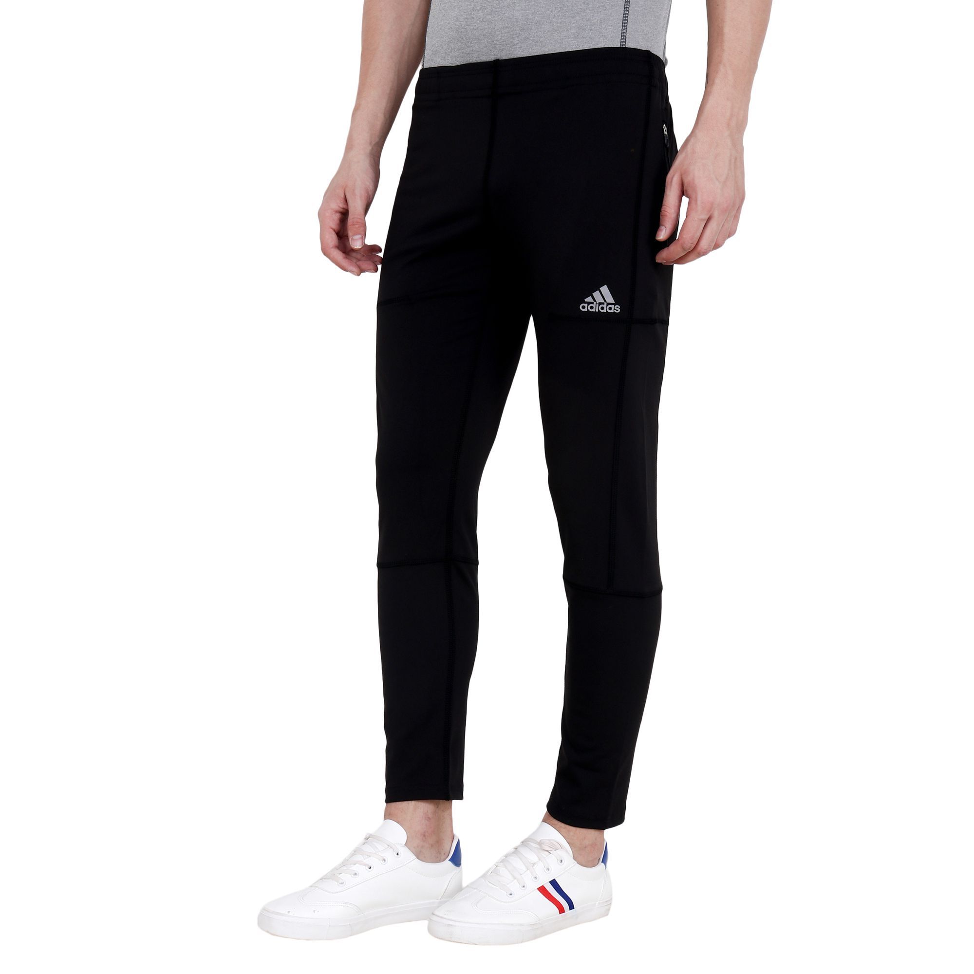 Adidas Black Polyester Lycra Track Pant - Buy Adidas Black Polyester ...