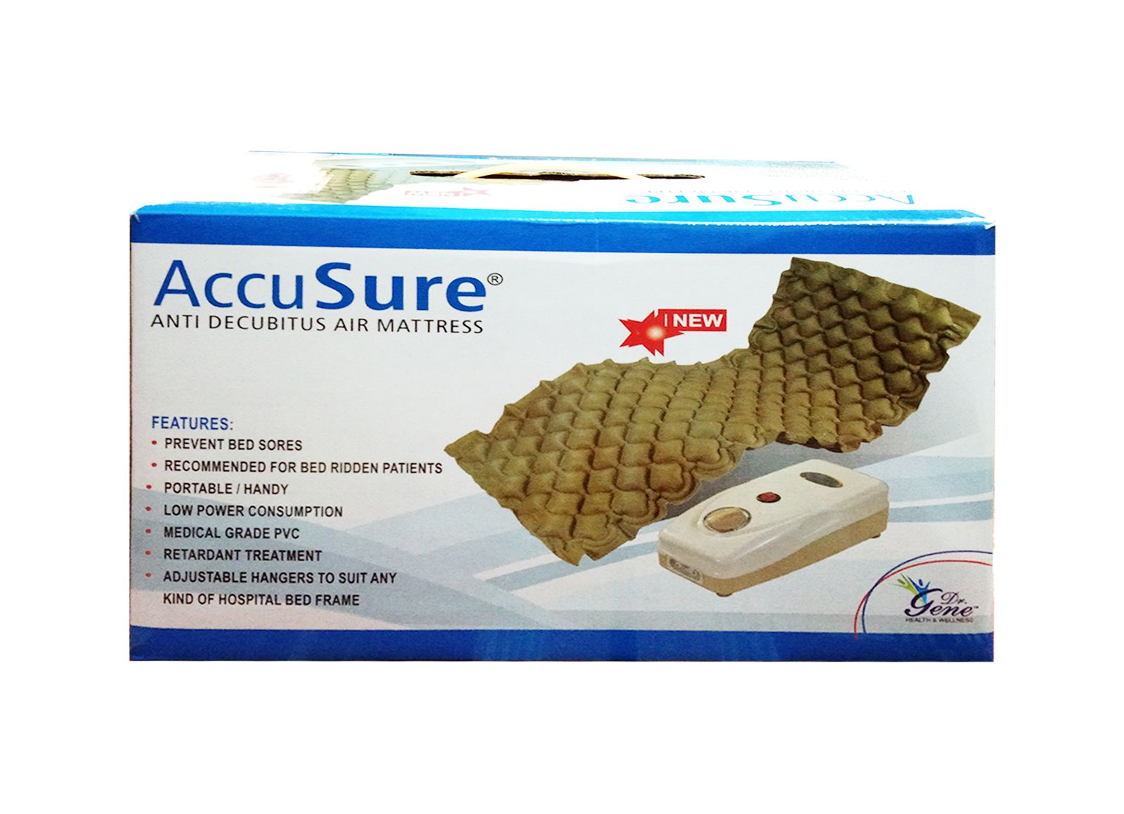 Accusure AIR MATTRESS WITH PUMP FOR PREVENTING BED SORES 8 89 cm