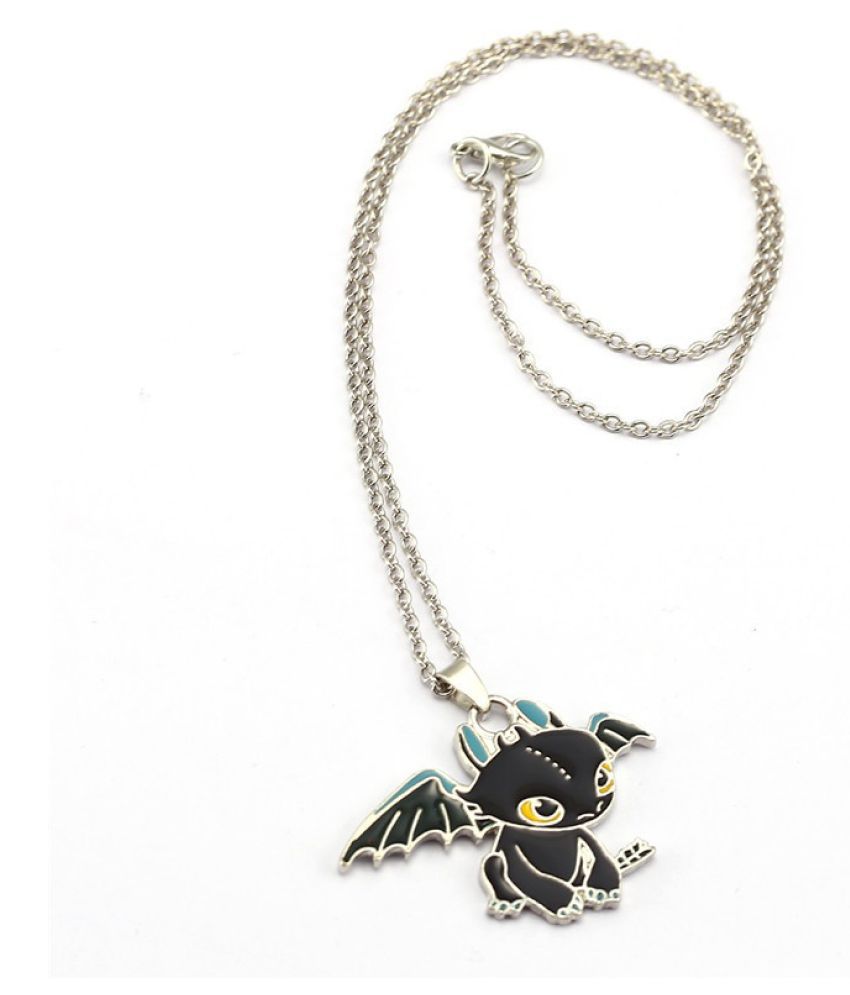 How To Train Your Dragon 2 Toothless Night Fury Necklace Keychain Charm ...