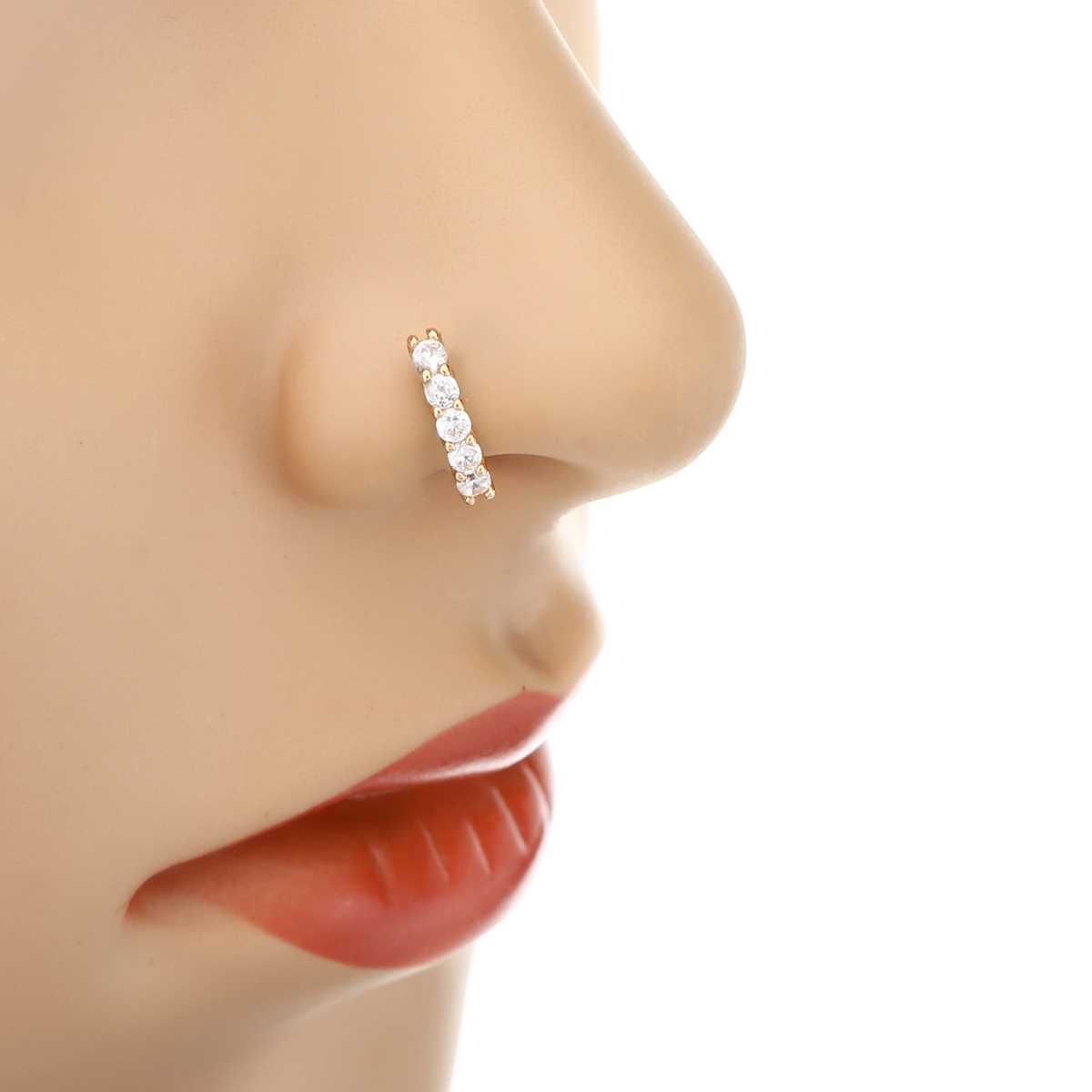 5 stone nose ring