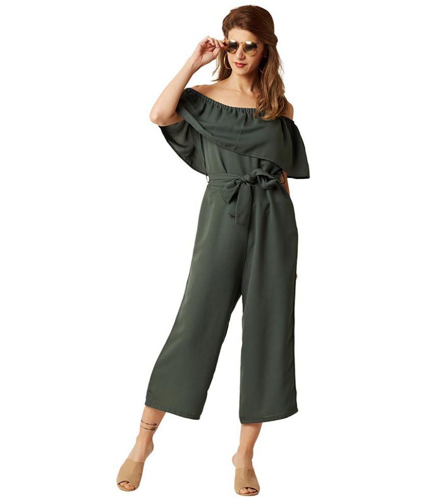 Miss Chase Green Polyester Jumpsuit Buy Miss Chase Green Polyester