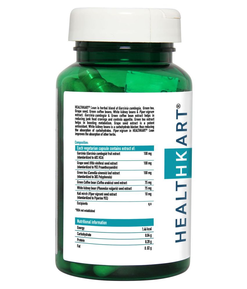 HealthKart HK Vitals Lean, Fat Burner with Garcinia Cambogia, Green Tea