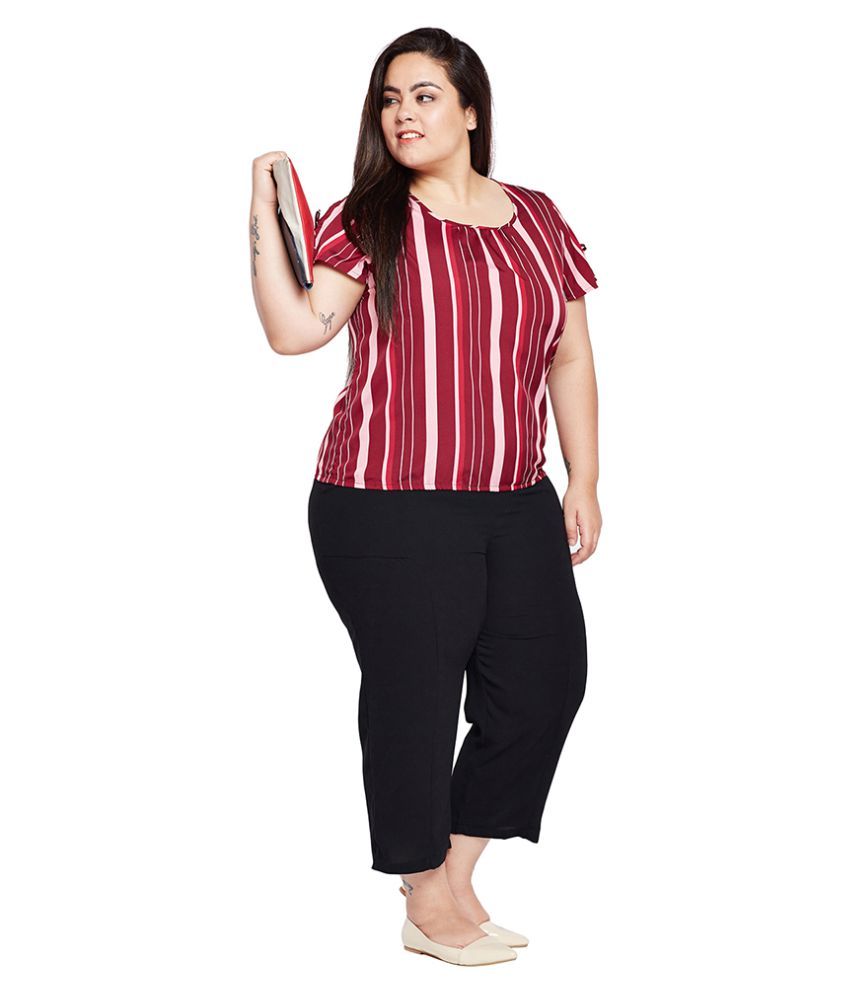 womens plus size maroon tops