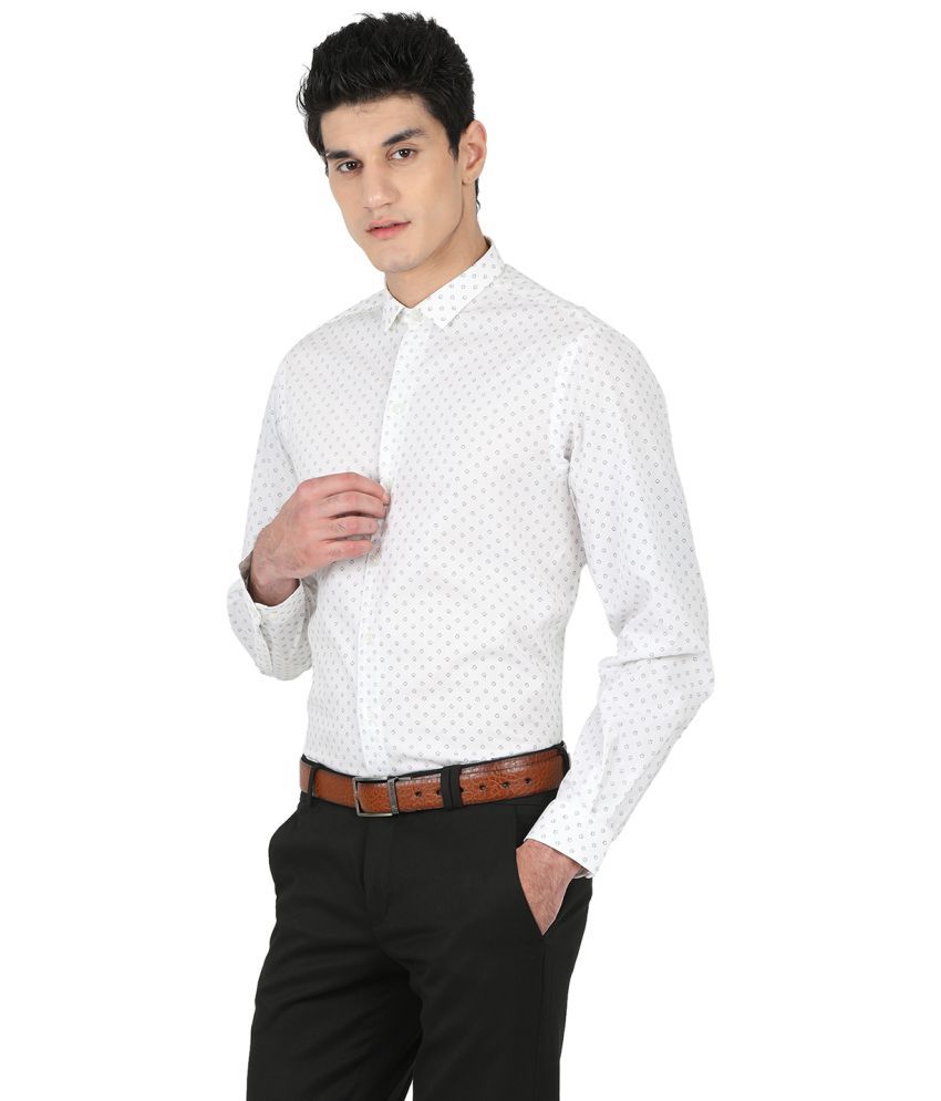 john players white formal shirt