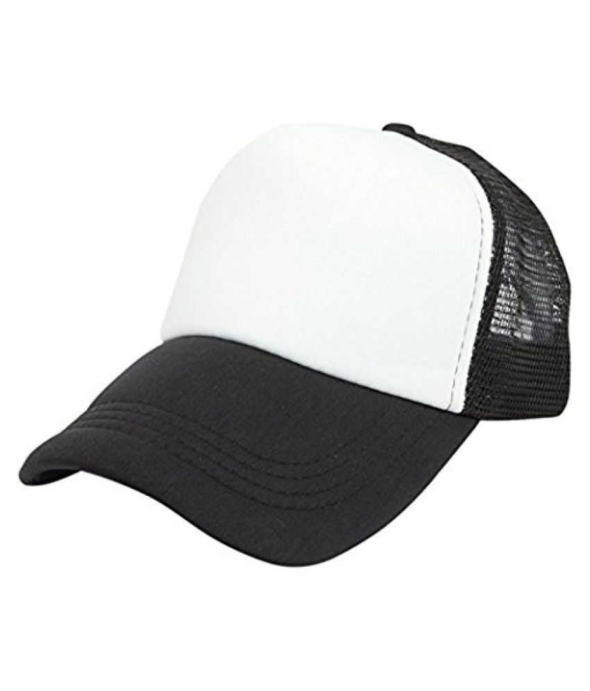 plain black mesh hat