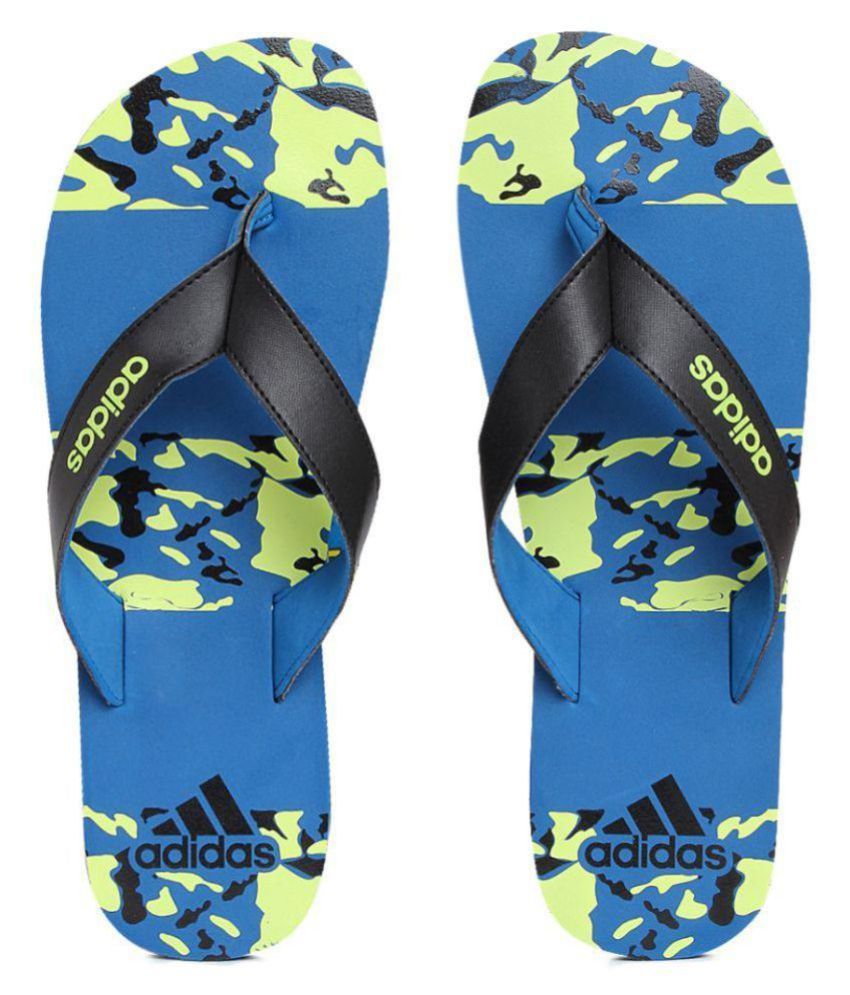 adidas blue thong flip flop