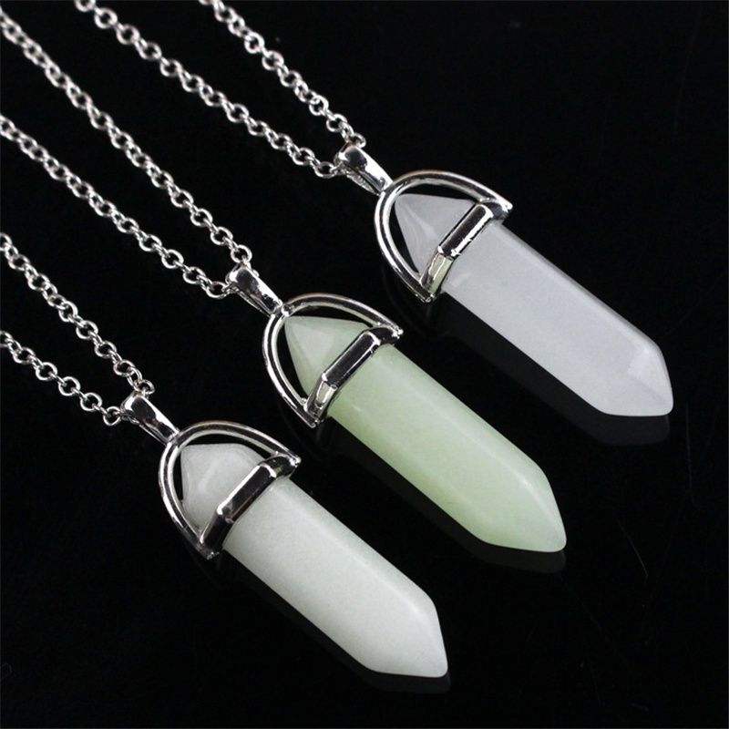 glowing crystal necklace