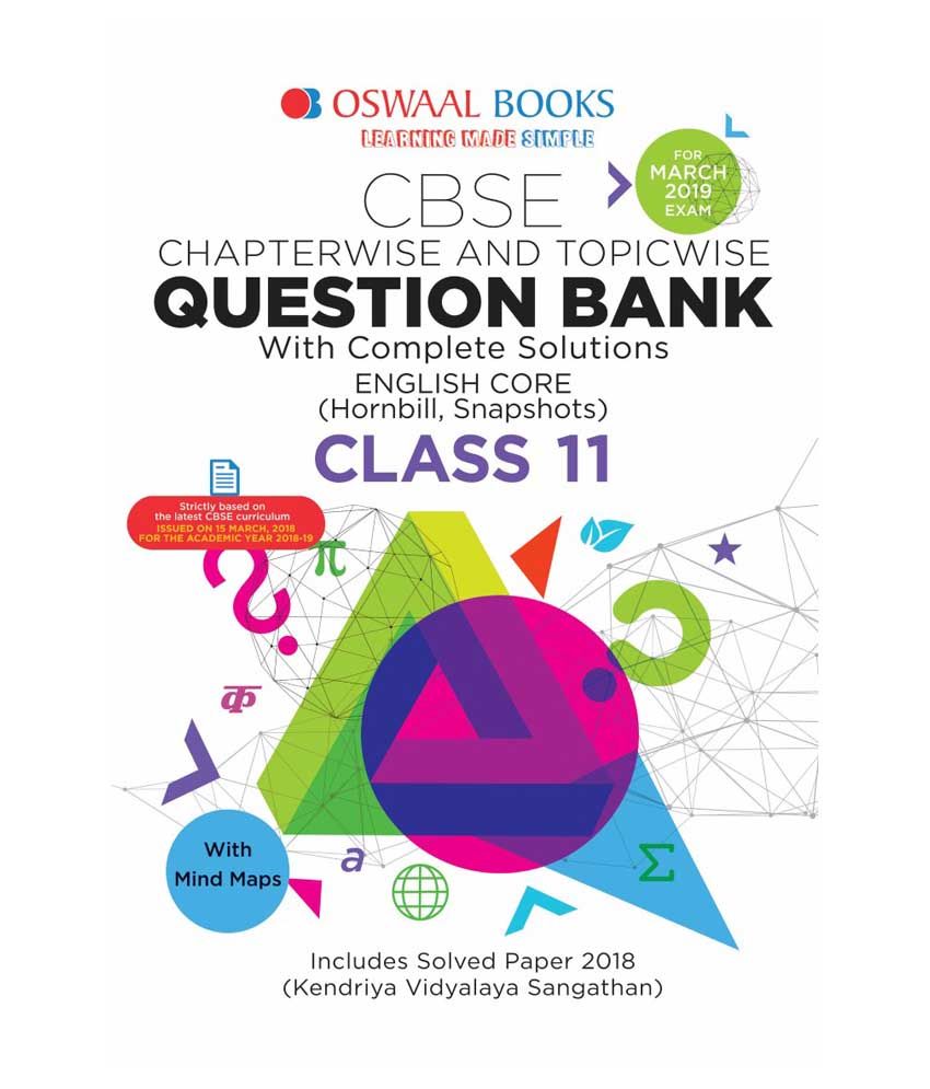 Oswaal CBSE Question Bank Class 11 English Core (For March 2019 Exam ...