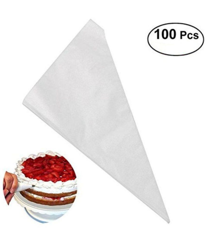 Yutiriti Disposable Icing Piping Bags For Cake Pastry Cupcake Decorating Medium Size Set Of 100 Yutiriti Disposable Icing Piping Bags For Cake Pastry Cupcake Decorating Medium Size Set Of 100