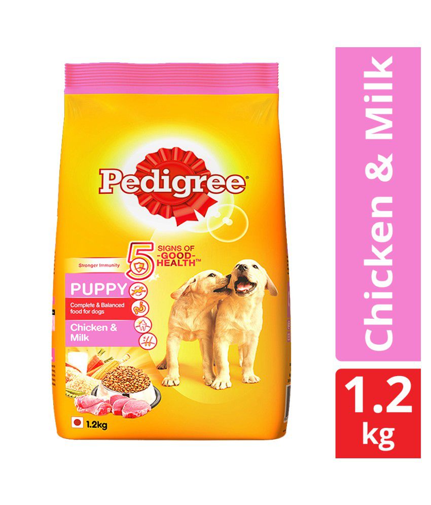 Pedigree Dry Dog Food, Chicken & Milk for Puppy, 1.2...